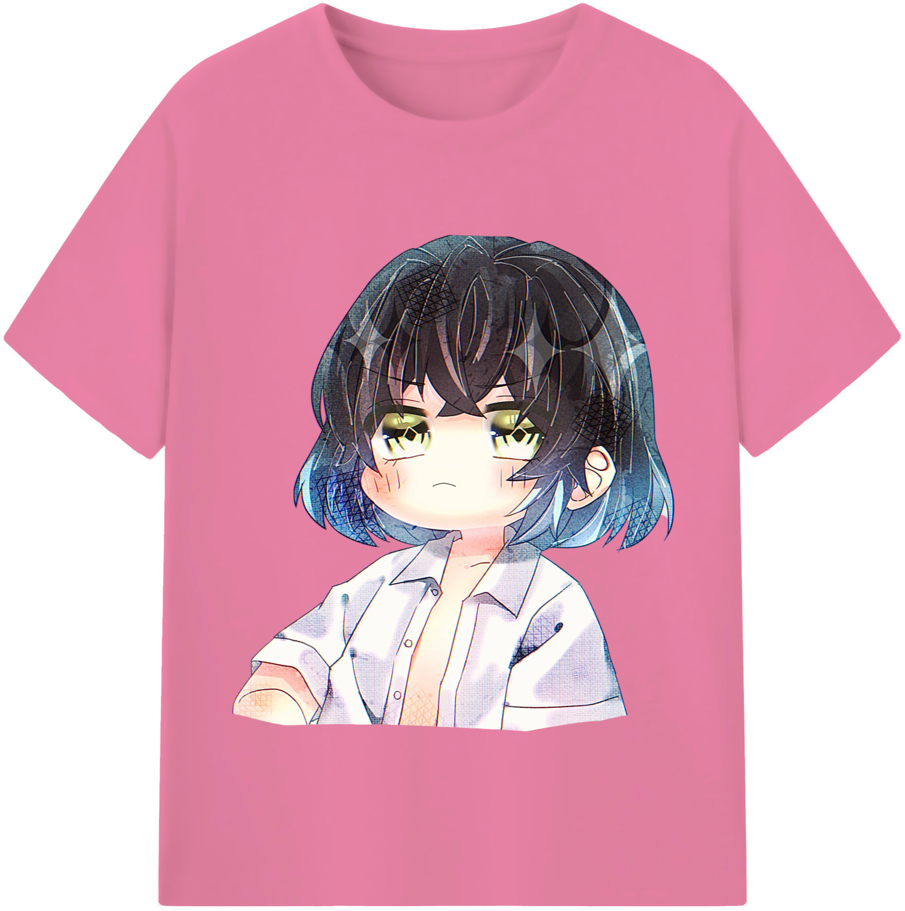 （画像用） 鬼滅の刃（きめつのやいば）嘴平 伊之助／はしびら いのすけ Hashibira Inosuke 綿100％半袖Tシャツ（フロントプリント）